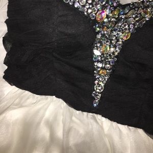 Black and white homecoming dress